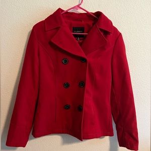 Celebrity Prink Red Peacoat Size Medium